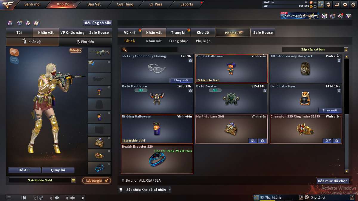 shop acc cf uy tin gia re